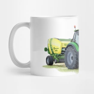 Green Tractor Painting Mug